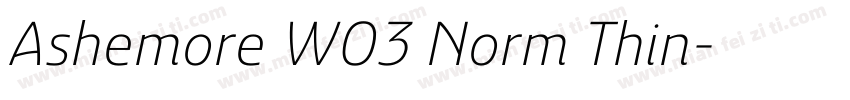 Ashemore W03 Norm Thin字体转换